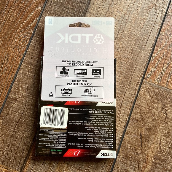 TDK High Output D 60 Cassette Tapes Set of 2 New in Package - Picture 4 of 7